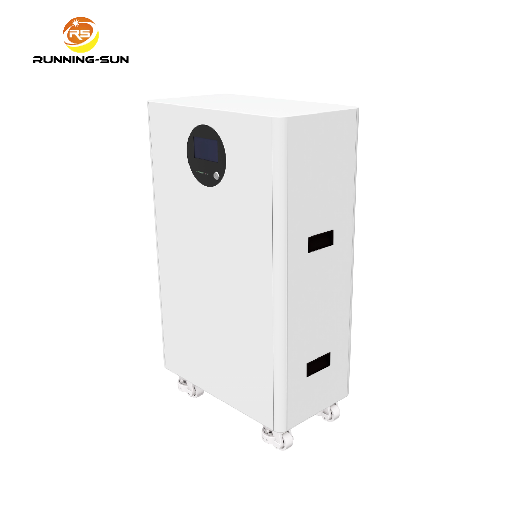 Bateria de lítio LiFePO4 de 51,2 V e 15 kWh para montagem no piso com função solar
